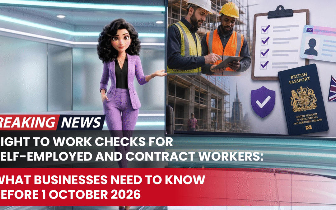 Right to Work Checks for Self-Employed and Contract Workers: What Businesses Need to Know Before 1 October 2026